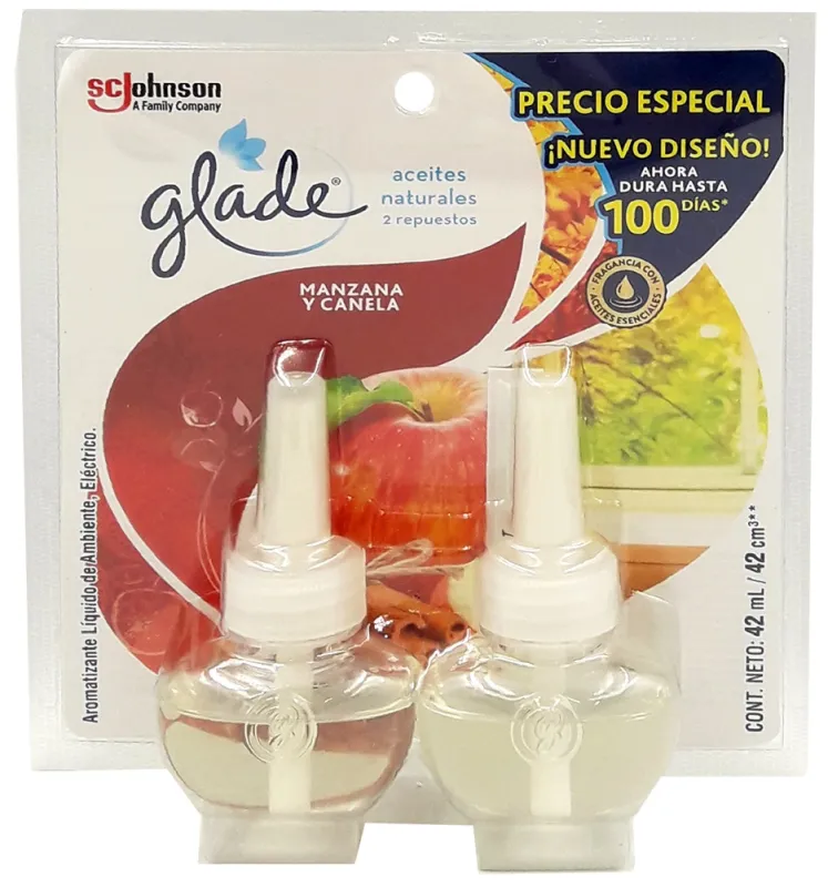 AMBIENTADOR ACEITES GLADE  REPUESTO X 2 UNIDADES