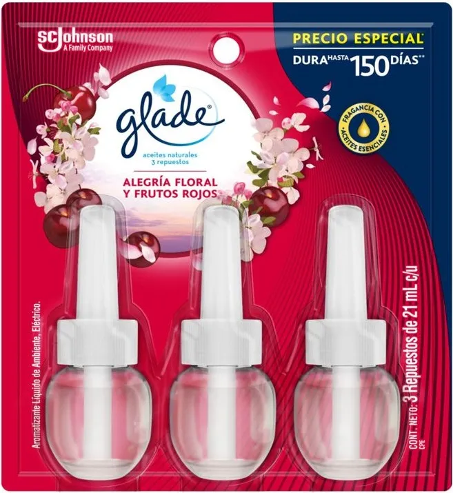 AMBIENTADOR GLADE ACEITES REPUESTO X3 63ML