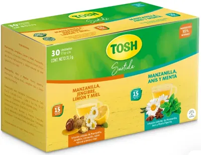 AROMATICA THOS MANZANILLA SURTIDA *31.5G *30 UNIDADES